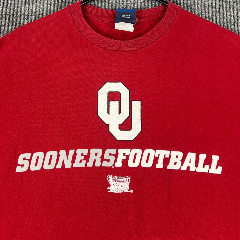 Oklahoma Sooners Shirt Football Champs Sports Mens Medium Red Short Sleeve